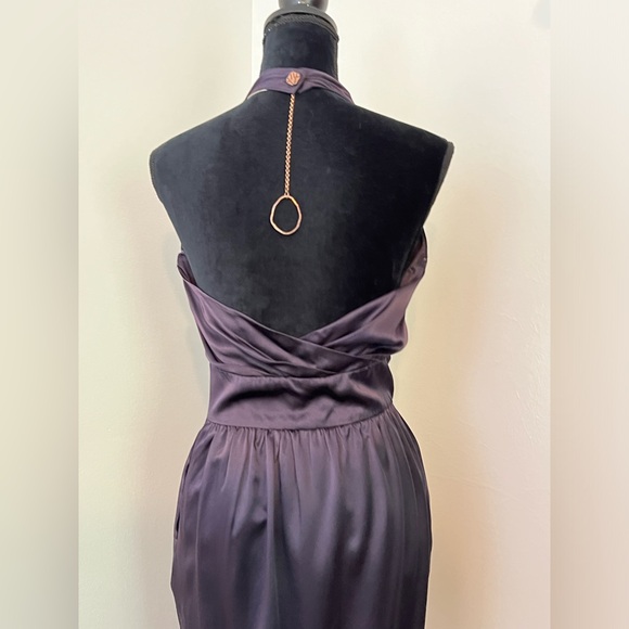 Anthropologie Lavka Los Angeles 100% Recycled Silk Dark purple Sz S cocktail NYE - Picture 1 of 14